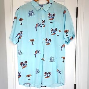 O'Neill Light Blue Tropical Print Men's Shirt